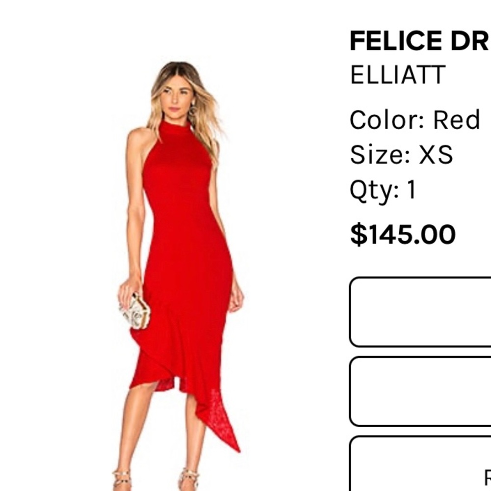Red midi dress- worn once
